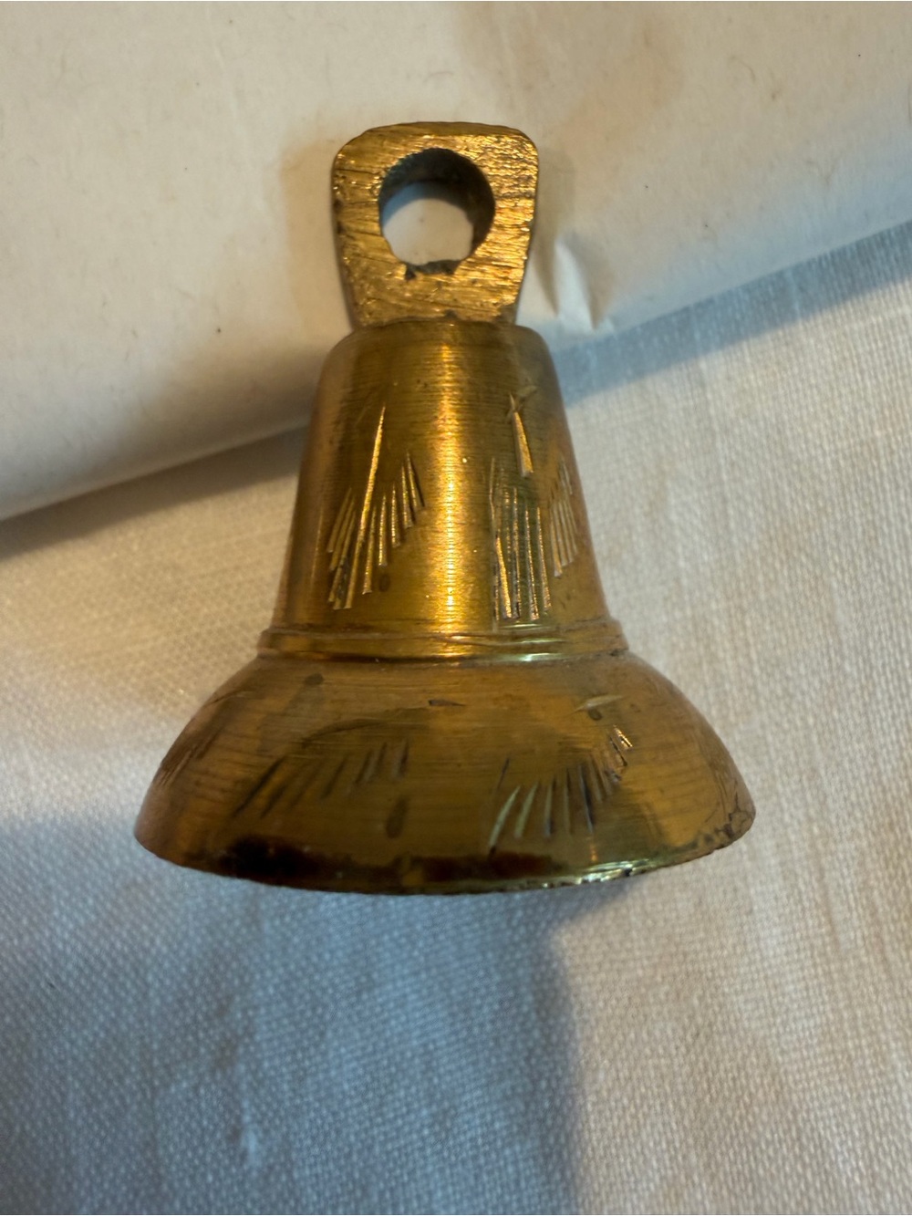 Vintage Etched Brass Bell